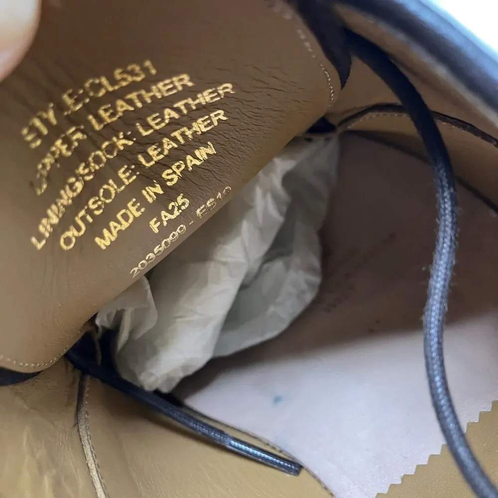 J.Crew Ludlow Mens 9.5 Brown Leather Derby Shoes Old Money Wedding Euro Summer